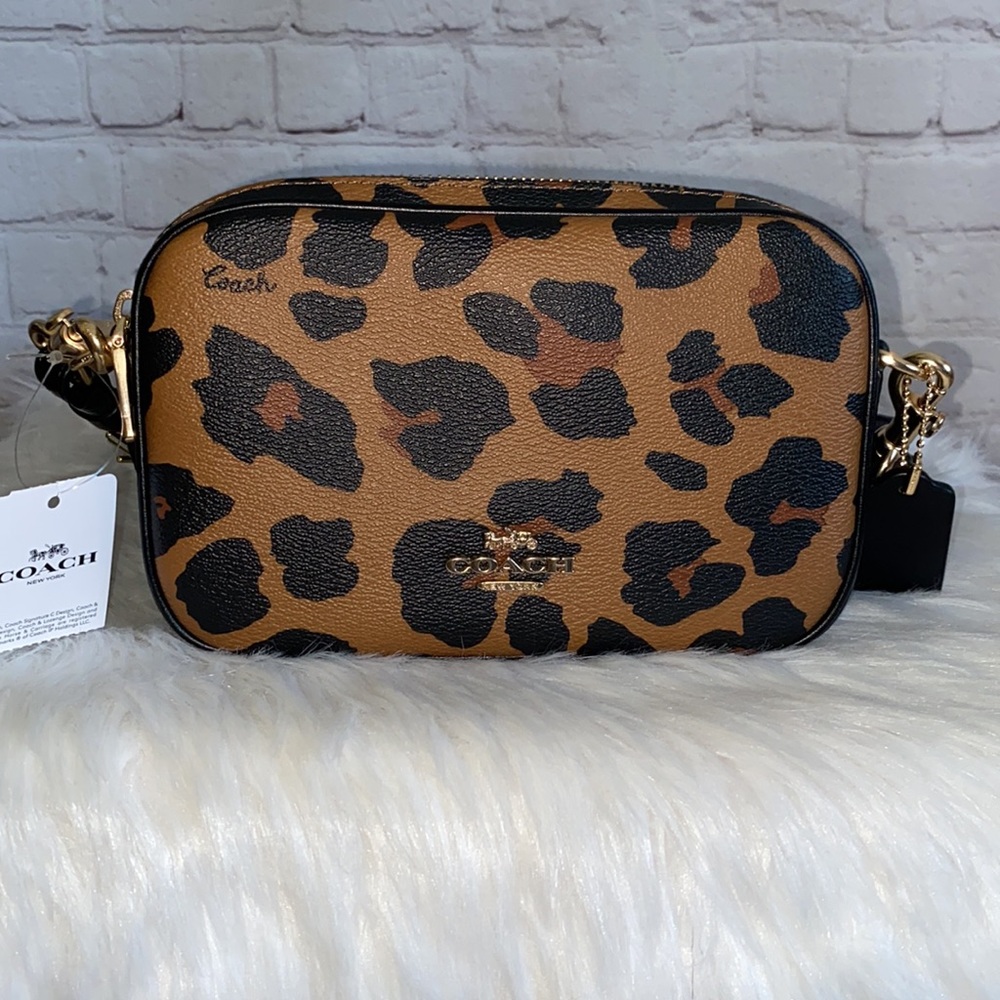 🐆Coach LEOPARD JES Crossbody and TRIFOLD Wallet 2pc Set - Picture 3 of 12